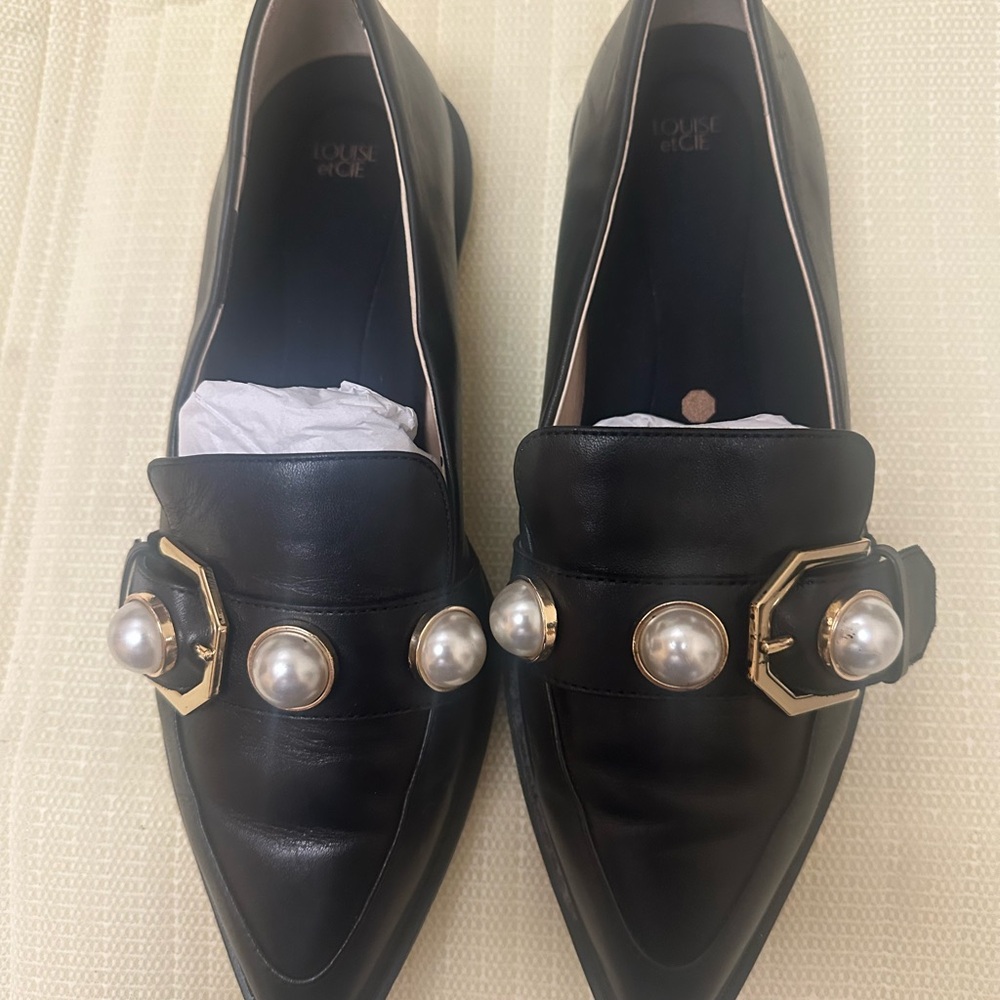 Louise et Cie Black Pearl Embellished Flats